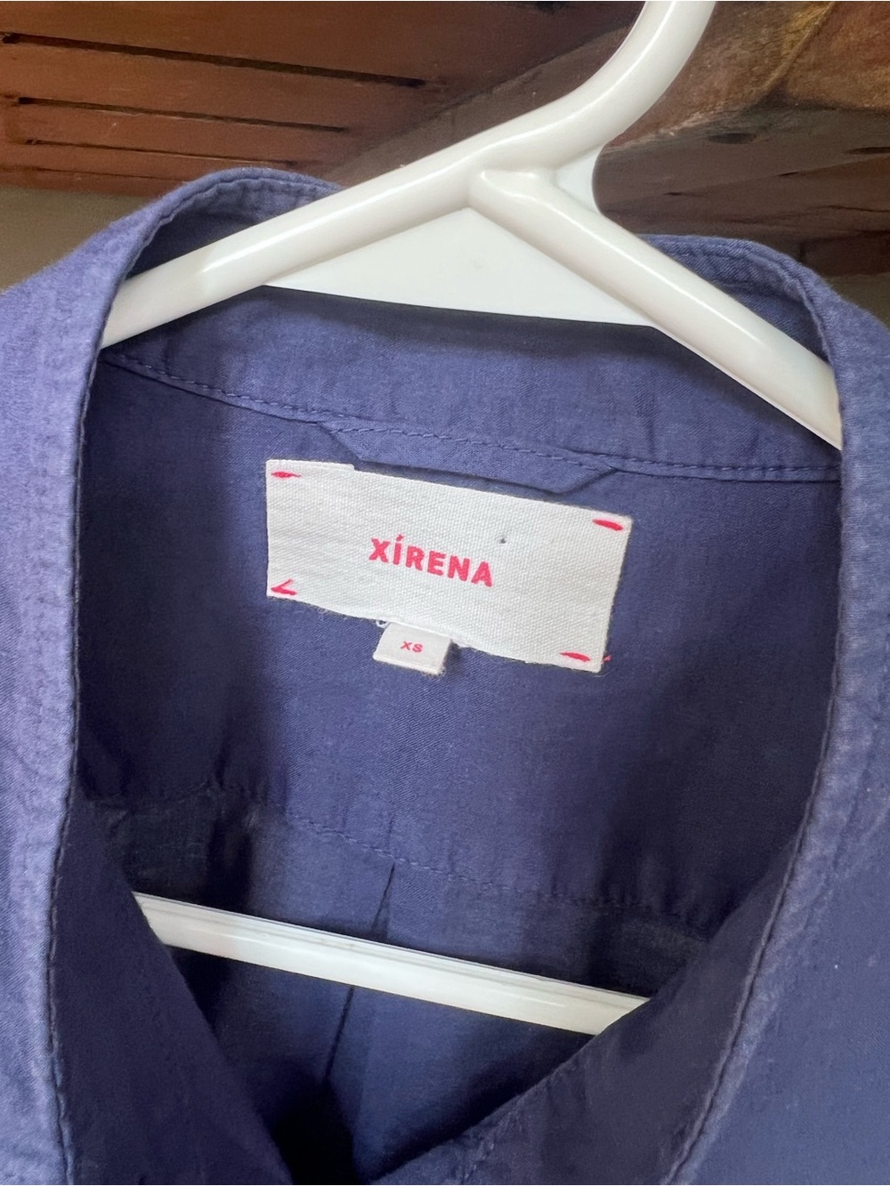 XiRENA Navy Blue Button-Down Shirt